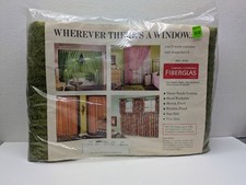 Usado, Painel cortina de fibra de vidro Owens Corning verde oliva 72 x 81 renda vintage MCM NOS novo comprar usado  Enviando para Brazil