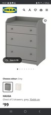 Ikea hauga grey for sale  SWADLINCOTE