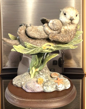 Estatueta de porcelana 1994 Wonders of the Sea Otters Maruri Studio Design certificado de autenticidade comprar usado  Enviando para Brazil