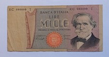 Particolare 1000 lire usato Particolare 1000 lire usato  Napoli