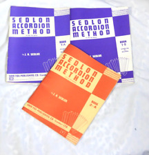3 X J.H. Método de acordeão SEDLON 1a 1b 2a 12 a 120 livros de música baixo grau 1/2 comprar usado  Enviando para Brazil