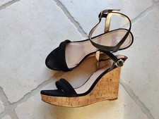 Schwarze plateau sandalen gebraucht kaufen  Broderstorf