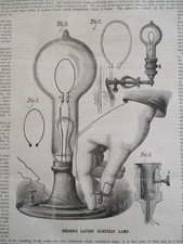 1880 EDISON LÂMPADA ELÉTRICA TROCA TELEFÔNICA CIENTÍFICA AMERICANA comprar usado  Enviando para Brazil