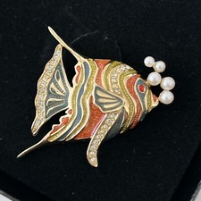 Broche de peixe arte vestível Bob Mackie, QVC, novo na caixa comprar usado  Enviando para Brazil