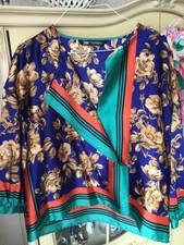 Zara satinbluse blau gebraucht kaufen  Bielefeld