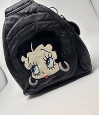 Bolsa tiracolo vintage anos 90 Betty Boop couro vegano preto livro comprar usado  Enviando para Brazil