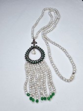 Collana perle bianche usato  Alessandria