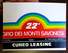 ADESIVO VINTAGE " 22° GIRO DEI MONTI SAVONESI " 1984 - CUNEO LEASING - na sprzedaż  Wysyłka do Poland
