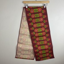 Corredor de mesa escandinavo vintage anos 60 MCM estampa floral haste roxo laranja 11 x 59" comprar usado  Enviando para Brazil