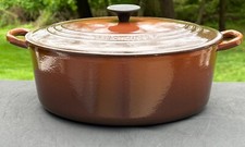 Forno holandês oval Le Creuset ferro fundido 31 com tampa castanha 6-3/4 qt. comprar usado  Enviando para Brazil