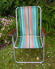 Vintage striped folding for sale  SOLIHULL
