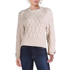 Suéter corto grueso tejido con cable beige Roesia Equipment para mujer M BHFO 0653 segunda mano  Embacar hacia Mexico