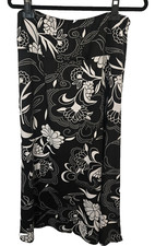 Usado, 24 SEVEN 1X SAIA LONGA FLORAL ESTAMPA OUSADA PRETA E BRANCA NOVA SEM ETIQUETAS  comprar usado  Enviando para Brazil