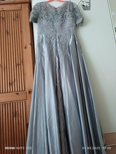Abendkleid ballkleid eisgrau gebraucht kaufen  Berlin