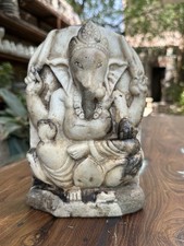 Antiga escultura de pedra de mármore esculpida à mão do deus hindu Ganesha dos anos 1700 comprar usado  Enviando para Brazil