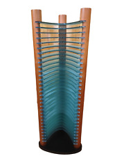 Soporte organizador de soporte para torre de CD moderno retro madera/plástico para 30 CD’s 1” azul segunda mano  Embacar hacia Argentina