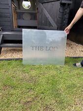 Etched glass panel for sale  IPSWICH