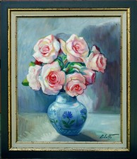 Huile toile bouquet d'occasion  Salles-sur-l'Hers