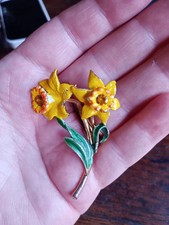 Vintage daffodil brooch for sale  SOUTHPORT