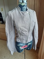 Jacke leinenjacke bikerjacke gebraucht kaufen  Bad Oeynhausen