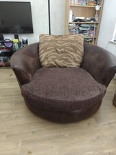 Brown fabric round for sale  HEYWOOD