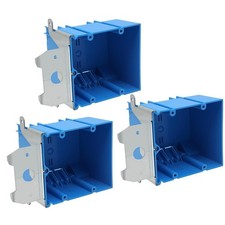 3x Tomada de Caixa Elétrica Ajustável PVC Azul, Caixa Plástica Ajustável 2 Gangues comprar usado  Enviando para Brazil