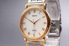 Usado, [N Estado perfeito] Vintage Seiko Dolce 8N41-7030 Numerais Romanos Brancos Quartzo Redondo Masculino comprar usado  Enviando para Brazil