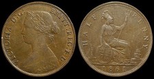 1861 half penny for sale  LEIGH
