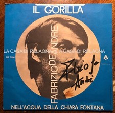 Autografo fabrizio andre usato  Italia