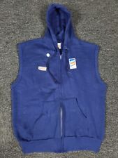 Sudadera con Capucha Bassett Walker De Colección Para Hombre Grande Azul Entrenamiento Gimnasio Sin Mangas Cremallera Completa segunda mano  Embacar hacia Argentina