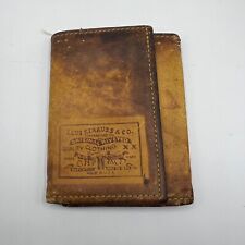 Carteira de Couro Tripla Masculina Vintage Levi's Marrom/Denim Muito Rara Falta por Dentro comprar usado  Enviando para Brazil
