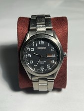 Seiko quartzo 37mm mostrador preto caixa/pulseira de titânio relógio de campo masculino comprar usado  Enviando para Brazil