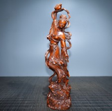 Decoração de estatuetas de madeira colecionáveis requintadas flor de fada de buxo artesanato comprar usado  Enviando para Brazil