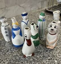 Lote de 8 garrafas de licor de cerâmica vintage Garnier sapo cachorro cozinheiro marinheiro ganso França comprar usado  Enviando para Brazil