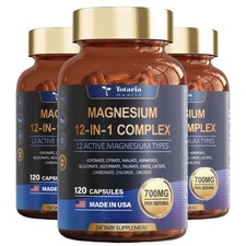 Totaria Magnesium 12 w 1 Kompleks 700mg - dla zdrowia mięśni, serca, kości i nerwów na sprzedaż  Wysyłka do Poland