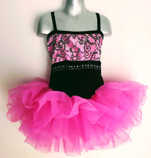 Meninas CRIANÇA GRANDE Balé Rosa Espumante Tutu 4 Camadas Tule CURTAIN CALL NOVO SEM ETIQUETAS comprar usado  Enviando para Brazil
