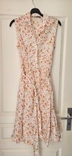 Robe blanche fleurie d'occasion  Poligny