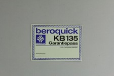 Garantieschein beroquick 135 gebraucht kaufen  Berlin