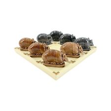 Vintage Duncan Ceramics Armadillo Tic Tac Toe Conjunto Difícil de Encontrar. Nunca usado, usado comprar usado  Enviando para Brazil