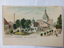 Litho-AK Zoschen Leuna Plac wiejski i kościół, używany na sprzedaż  Wysyłka do Poland