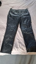 Mens black leather for sale  HASLEMERE