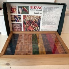 Usado, Vintage Húngaro Madeira Mosaico Arte Conjunto Quadrado Hungria 1400+ Peças Bizantinas comprar usado  Enviando para Brazil