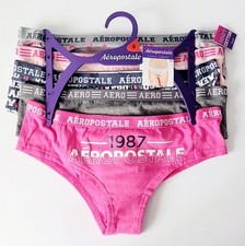 Calcinha calcinha Aeropostale logotipo atrevida bochecha, pacote com 5 nova com etiquetas $39, M, L, GG comprar usado  Enviando para Brazil