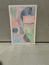 Estudo abstrato vintage (década de 1950) assinado - D. Grant comprar usado  Enviando para Brazil