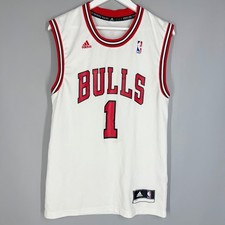 Usado, CAMISA DE BASQUETE NBA CHICAGO BULLS #1 DERRICK ROSE ADIDAS TAMANHO P BRANCA comprar usado  Enviando para Brazil