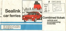 Sealink ferry ticket for sale Sealink ferry ticket for sale  CARLISLE