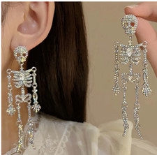 Skeleton earrings halloween for sale  Sulphur Springs