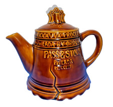 Bule de biscoito vintage Liberty Bell marrom cerâmica decoração EUA 7" lembrança PA comprar usado  Enviando para Brazil