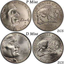 Używany, 2005 P&D Jefferson Nickel Bison U.S. Mint Moneta Seria podróży na zachód na sprzedaż  Wysyłka do Poland