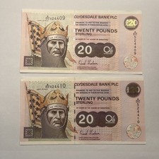 Clydesdale bank banknotes. for sale  GLASGOW